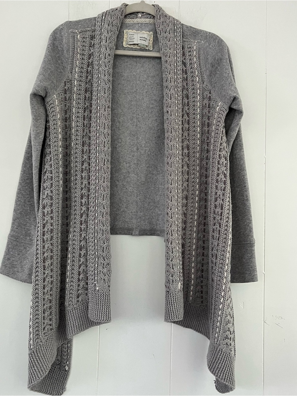 Anthropologie Saturday Sunday Neela Open Cardigan Gray Size XS